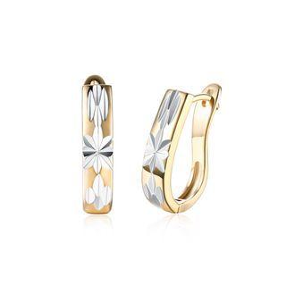 Fashion Simple Plated Champagne Gold Pattern Earrings Golden - One Size
