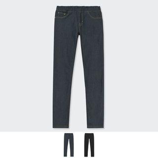 Band-waist Row-denim Slim-fit Jeans