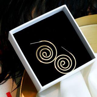 Spiral Dangle Earring Gold - One Size