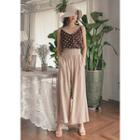 Smock-waist Linen Blend Culottes