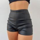 Leather Faux Shorts