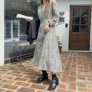Tie-back Leopard Print Shirtdress