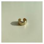 Engraved Wide Open Band Ring Gold - One Size