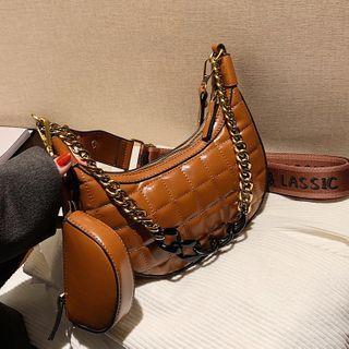 Set: Chained Shoulder Bag + Pouch