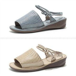 Genuine Leather Woven Sandals