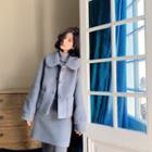 Single-breasted Wool Blend Coat / Jacket / A-line Skirt