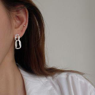 Geometric Sterling Silver Dangle Earring 1 Pair - 925 Silver - Earring - Silver - One Size