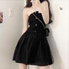 Strapless A-line Dress Dress - Black - One Size