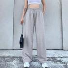 High-waist Drawstring-cuff Sweatpants
