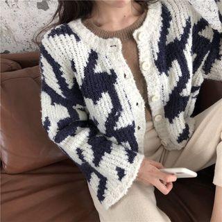 Pattern Cardigan Dark Blue - One Size