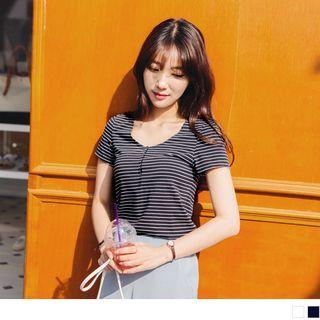 Pin Stripes Classic Basic Tee