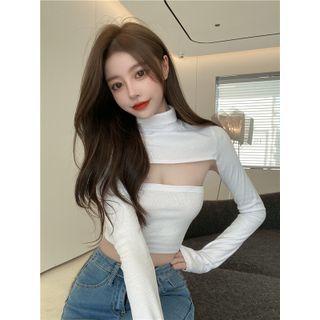 Set: Mock Neck Shrug + Tube Top