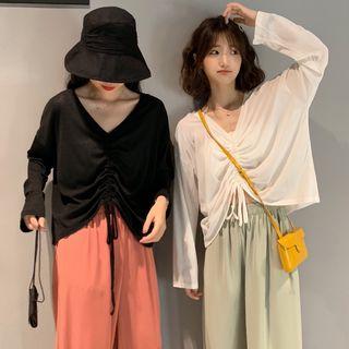 Long-sleeve Top / Crop Wide Leg Pants
