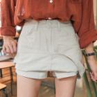 Flat-front A-line Skort