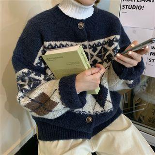 Pattern Embroidered Cardigan