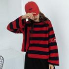 Striped Ring Accent Pullover