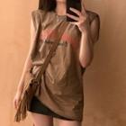 Lettering Tank Top / Mini Skirt