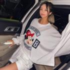 Mickey Mouse Oversized Cropped T-shirt
