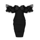 Cap-sleeve Bow Accent Sheath Dress