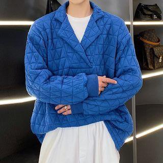 Quilted Lapel Pullover