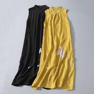 Traditional Chinese Sleeveless Maxi Dress