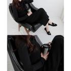 Mock-neck Sleeveless Long Knit Dress