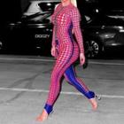 Long-sleeve Pattern Jumpsuit