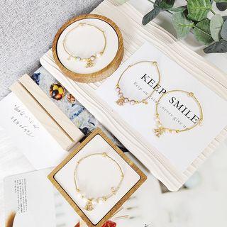 Freshwater Pearl Alloy Bell Bracelet