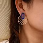 Perforated Disc Earring 8757 - 1 Pair - One Size