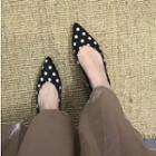 Dotted Slingback Pointed Sandals