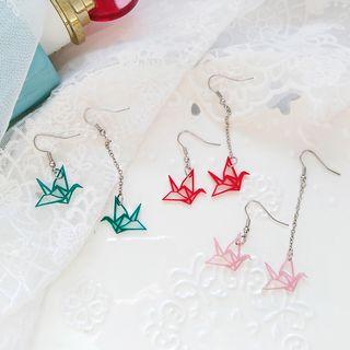 Crane Drop Earring / Clip-on Earring