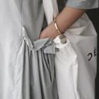 3/4-sleeve Frilled Pocket-side Dress