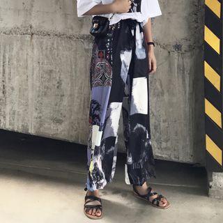 Print Wide-leg Pants As Shown In Figure - One Size