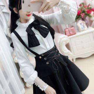 Ribbon Bow Shirt White - Xl