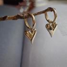 Heart Drop Earring Eh1245 - 1 Pair - Gold - One Size