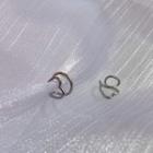 Heart Alloy Cuff Earring 1pc - Silver - One Size