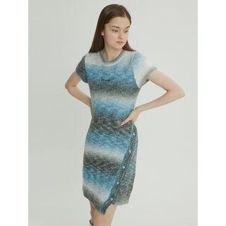 Snug Club Gradation Fluffy Dress Blue - One Size