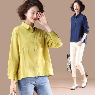 Collared Henley Blouse
