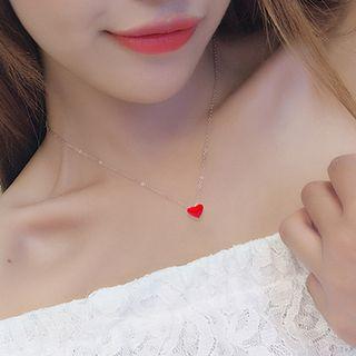 Rose Gold Plated Heart Pendant Necklace