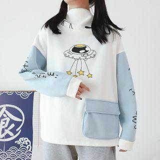 Two-tone Sweatshirt White - One Size