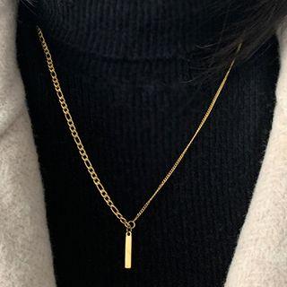 Bar Necklace Gold - One Size