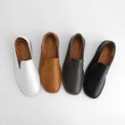 Square-toe Stitched Loafers