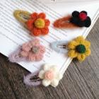 Crochet Flower Fluffy Hair Clip