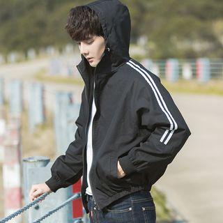Hooded Striped Detail Jacket