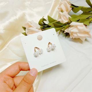 Faux Pearl Alloy Earring 1 Pair - 042 - White - One Size