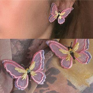 Fabric Butterfly Earring
