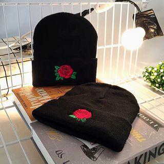 Floral Embroidery Beanie