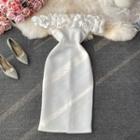 Off Shoulder Ruffled Bandeau Dress