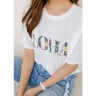 Plus Size - Printed Boxy-fit T-shirt