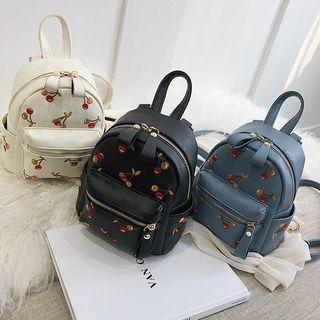 Cherry Embroidered Backpack